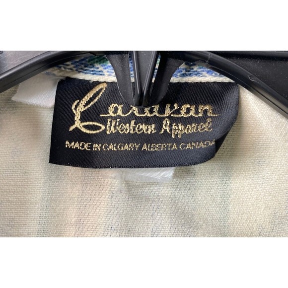 Caravan Mens Western Apparel Shirt Blue Size Large - Picture 6 of 16